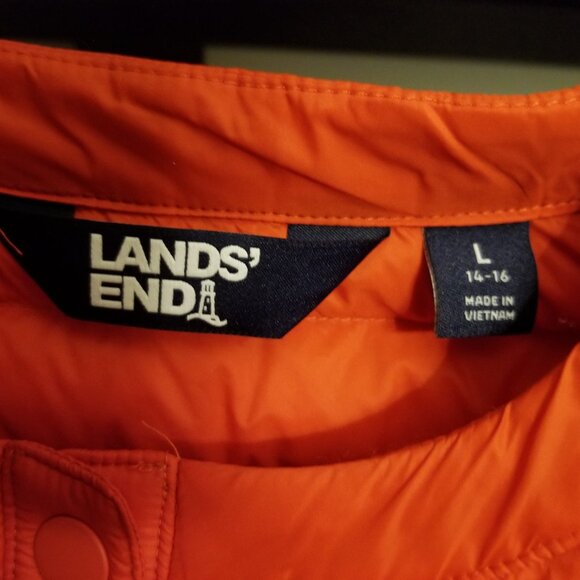 Lands' End Wanderweight Collarless Down Jacket - Picture 3 of 4
